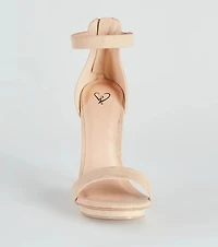 Fab Faux Suede Island Heels