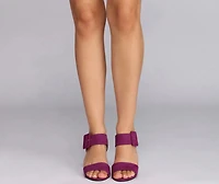 Sling Back Buckle Heels