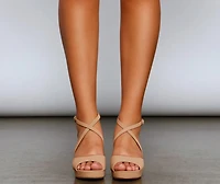 Simple And Stylish Strappy Platform Heels