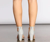 Twinkling Nights Glitter Block Heels
