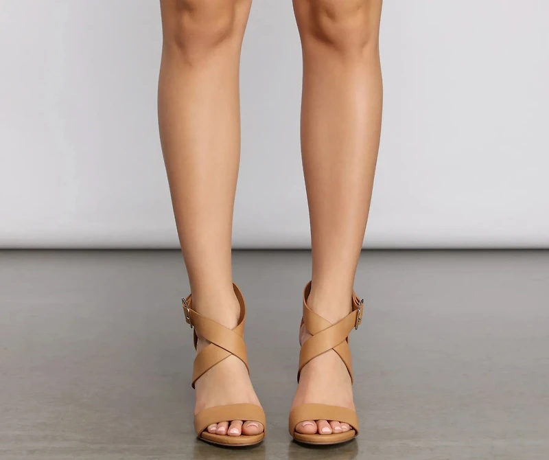 Step Up Faux Leather Stiletto Heels
