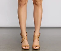 Step Up Faux Leather Stiletto Heels