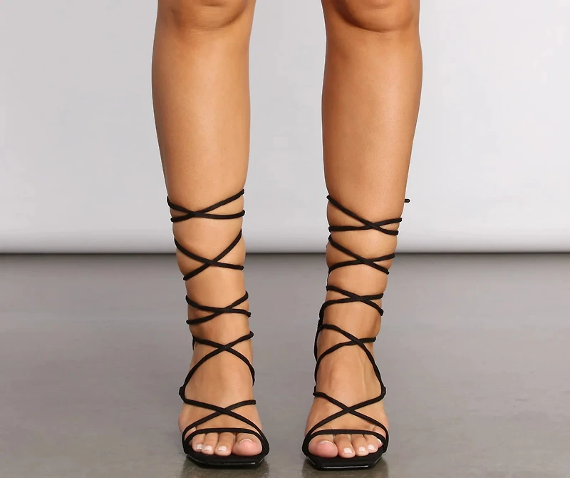 Step Up Faux Suede Stiletto Heels