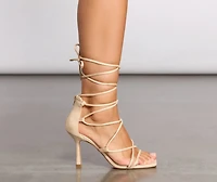 Sassy Straps Faux Suede Stiletto Heels