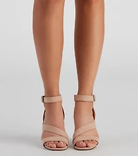 Step It Up Faux Nubuck Block Heels