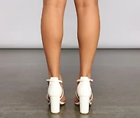 Criss-Cross Chic Faux Leather Heels
