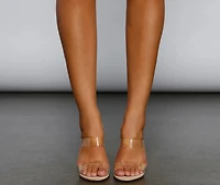 Double The Style Clear Lucite Mules