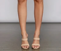 Double Band Basic Nubuck Mules