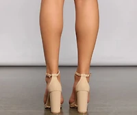 Step Up Faux Nubuck Lug Sole Block Heel