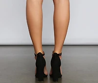 Classic Staple Square Toe Block Heels