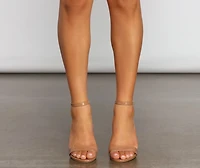 So Posh Patent Faux Leather Block Heels