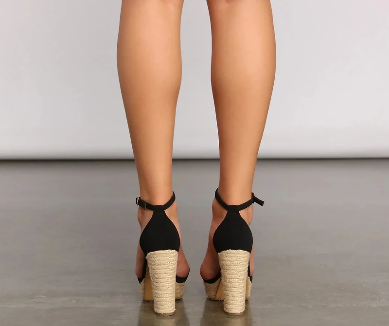 Heart Of Glam Platform Straw Heels