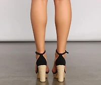 Heart Of Glam Platform Straw Heels