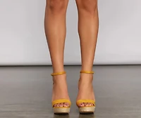 Heart Of Glam Platform Straw Heels