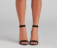 It Girl Faux Suede Block Heels