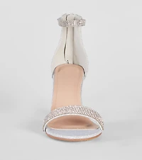 Sparkle Stunner Rhinestone Block Heels