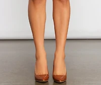 Classic Sophisticated Faux Leather Pumps