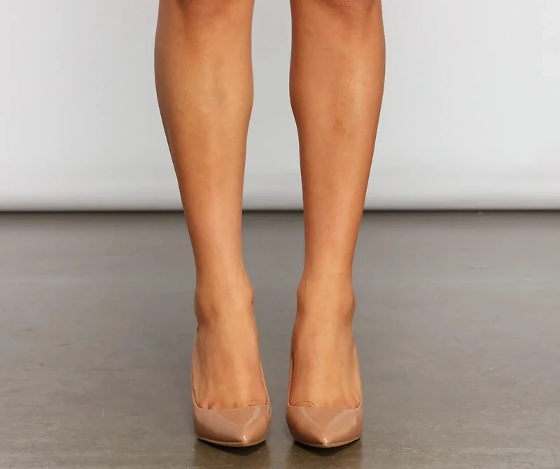 Classic Sophisticated Faux Leather Pumps