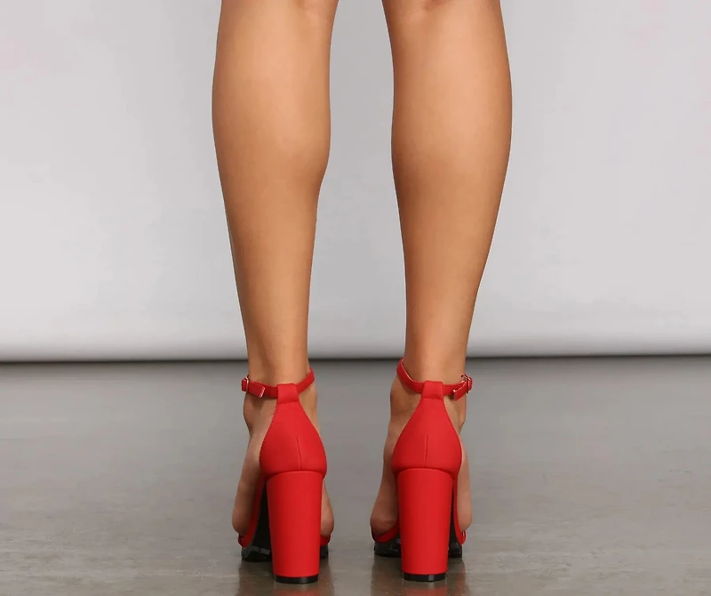Step Up Faux Nubuck Lug Sole Block Heel