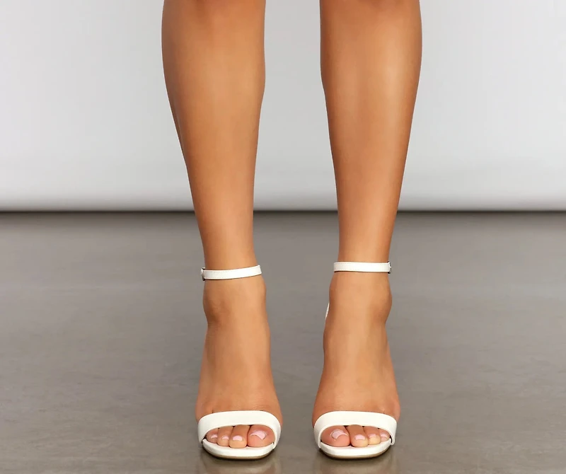 The Everyday Faux Leather Block Heels