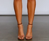Clear The Way PVC Block Heels