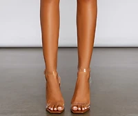The Clear Lucite Block Heels