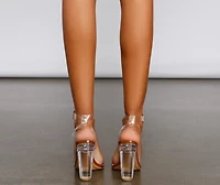 The Clear Lucite Block Heels
