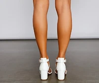 Slay Each Step Block Heels