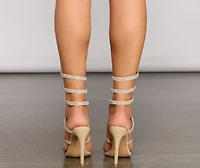 Spin Me Around Spiral Rhinestone Stiletto Heels