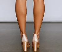 Bring The Glitz Glitter Platform Block Heels