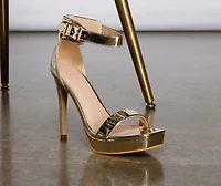 Luxe Glamour Chrome Platform Heels