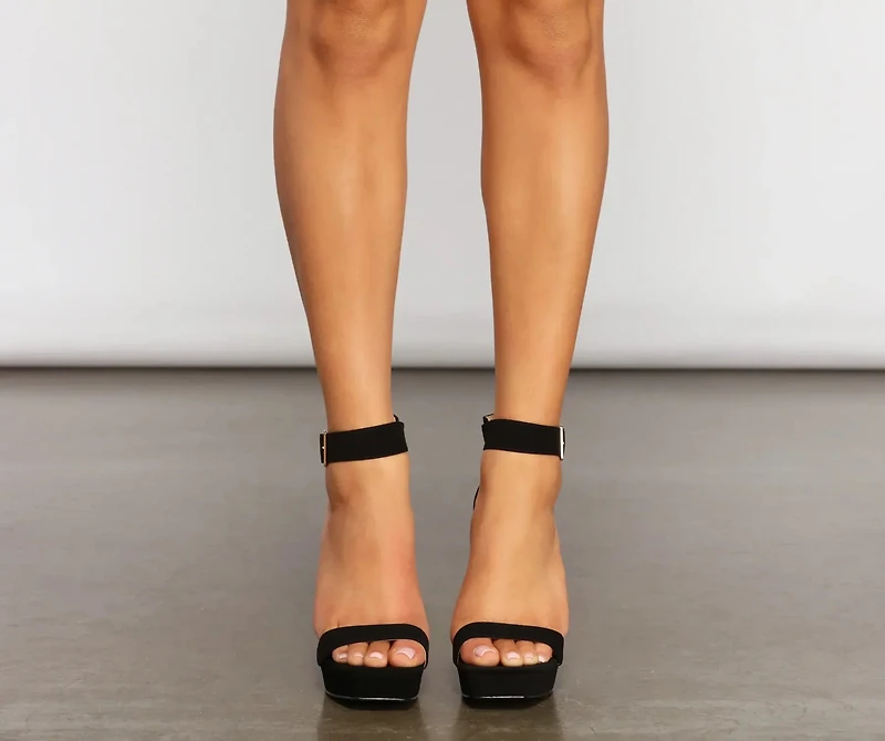 Clearly Fab Platform Block Heels