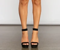 Clearly Fab Platform Block Heels