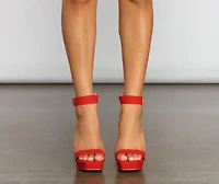 Clearly Fab Platform Block Heels