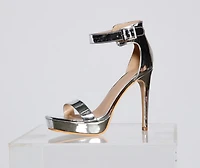 Luxe Glamour Chrome Platform Heels