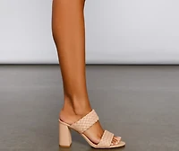 Picnic Please Braided Block Heels