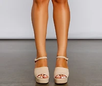 Stylish Affair Platform Block Heel