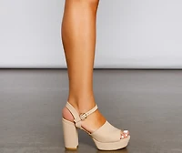 Stylish Affair Platform Block Heel