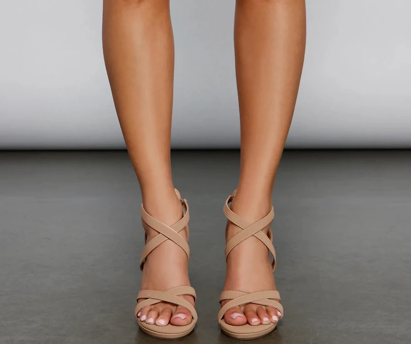 A Chic Vibe Platform Block Heels