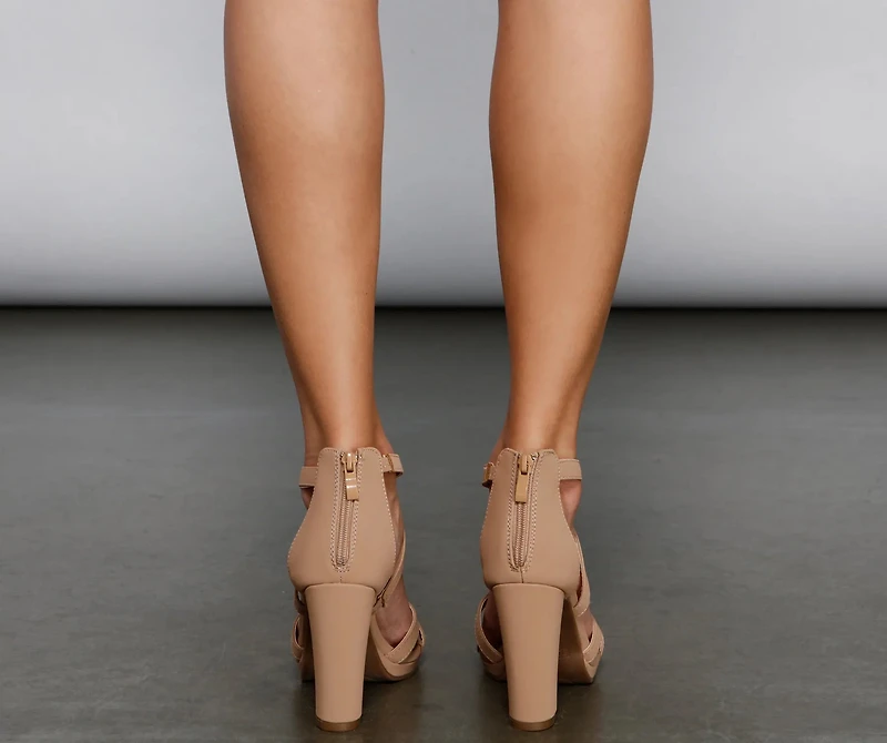 A Chic Vibe Platform Block Heels