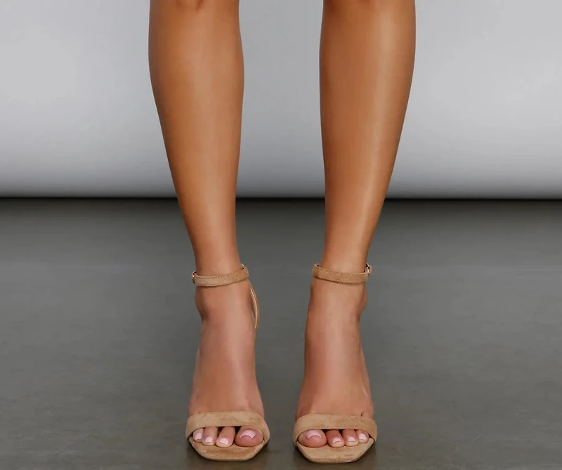 Essential Faux Suede Block Heels