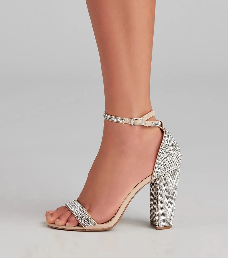 Step Out And Sparkle Block Heels