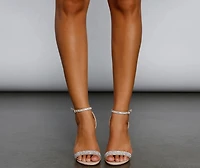 Step Out And Sparkle Block Heels