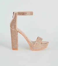 Stroke Of Midnight Rhinestone Heels