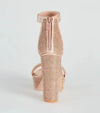 Stroke Of Midnight Rhinestone Heels