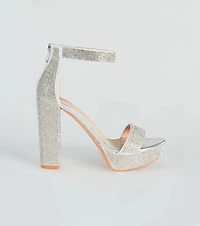 Stroke Of Midnight Rhinestone Heels