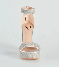 Stroke Of Midnight Rhinestone Heels