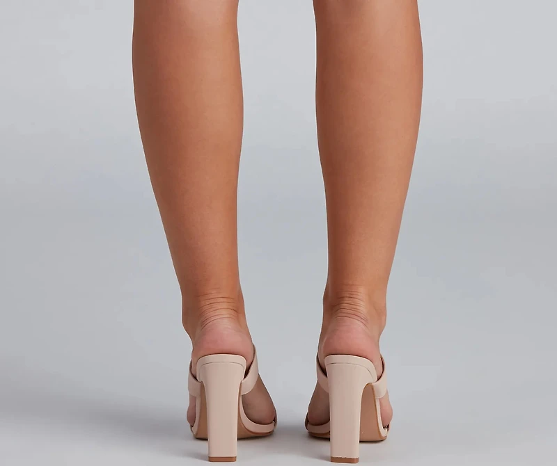 Class Act Nubuck Block Heel Mules