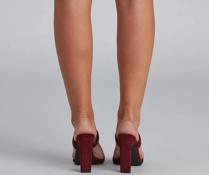 Day To Night Faux Suede Mules