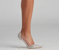 Elegant Shine Rhinestone PVC Stiletto Pumps
